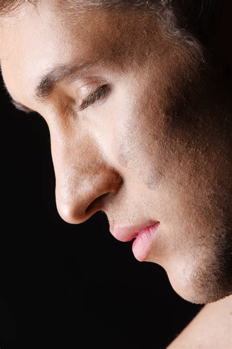 Profile Of Man With Closed Eyes Stock Image Image Of Face Chap 9336831
