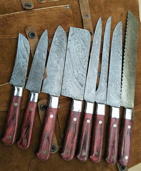 Handmade Kitchen Knives Set Etsy