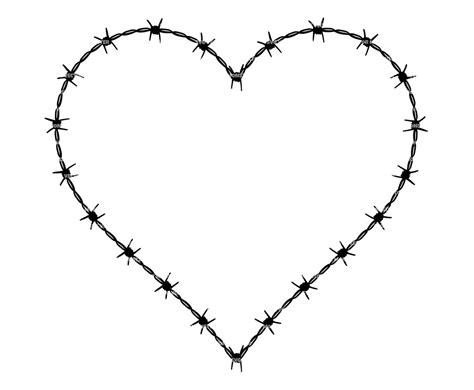 Barbed Wire Heart Frame Svg Barb Wire Wreath Svg Fence Svg Etsy