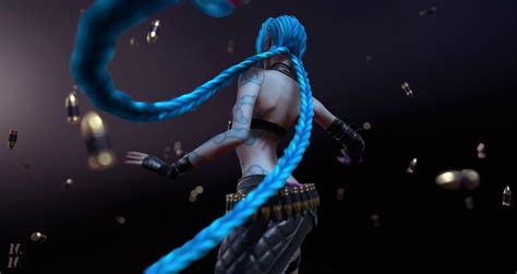 Blue Hair Cgi Women League Of Legends Jinx League Of Legends