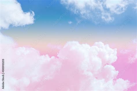 Pastel Sky Wallpaper Abstract Background With Clouds And Sunlight