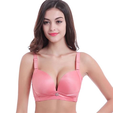 Glossy No Trace No Steel Ring Smooth Bra Thin Cup Gather Adjustment