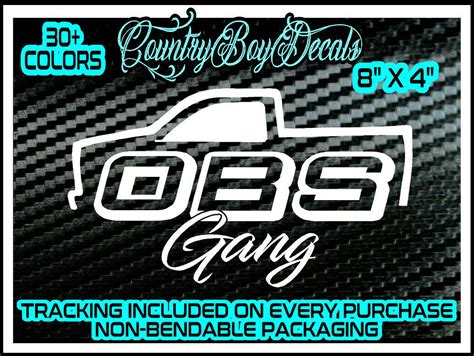 Obs Gang Vinyl Decal Sticker Truck Diesel 150 Lifted Body Etsy