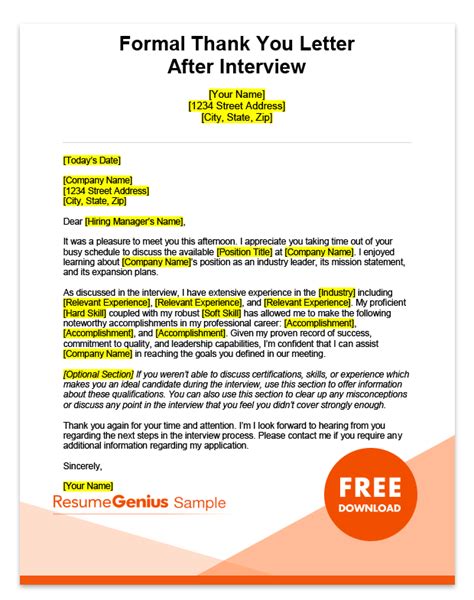 This sample second interview thank. After Interview Thank You Letters Samples | Free MS Word Templates