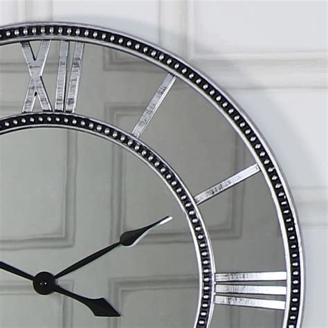 Oversized Skeleton Mirror Wall Clock Wall Design Ideas