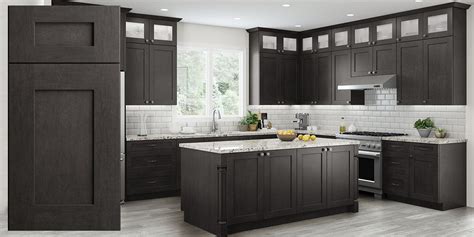 Elegant Smokey Gray Assembled Kitchen Cabinets Rta Wood Cabinets