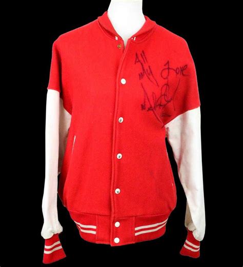 Michael Jacksons Signed Letterman Jacket Given To