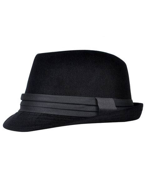 Mens All Season Fashion Wear Fedora Hat Black Cm12bp1wtrl