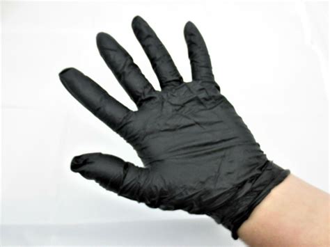 Rubberex offers a wide range of industrial and safety gloves: Black Nitrile Micro Textured Gloves 8 mil Mechanic