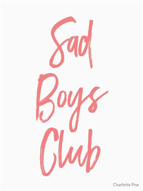 Sad Boys Club Pink T Shirt By Seldom Redbubble