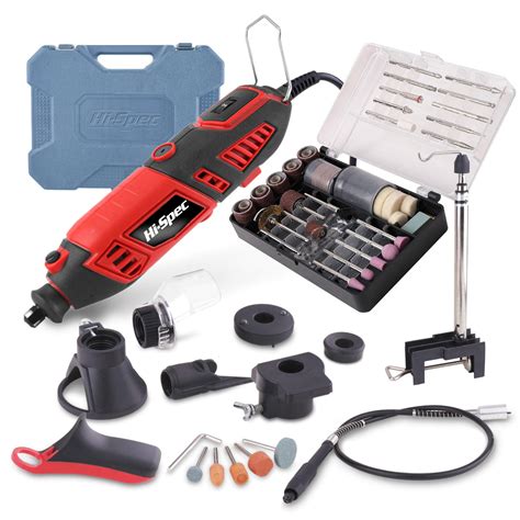Buy Hi Spec 135 Piece 170w Rotary Power Tool And Attachments Set With