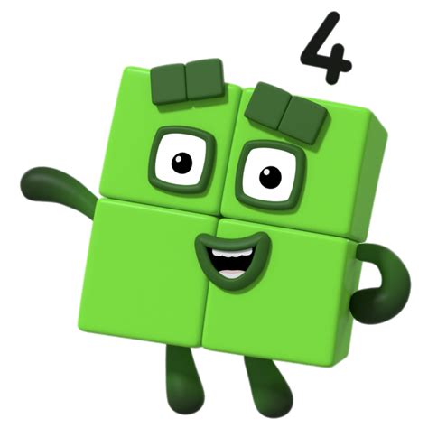 Check Out This Transparent Numberblocks Number 4 Png Image