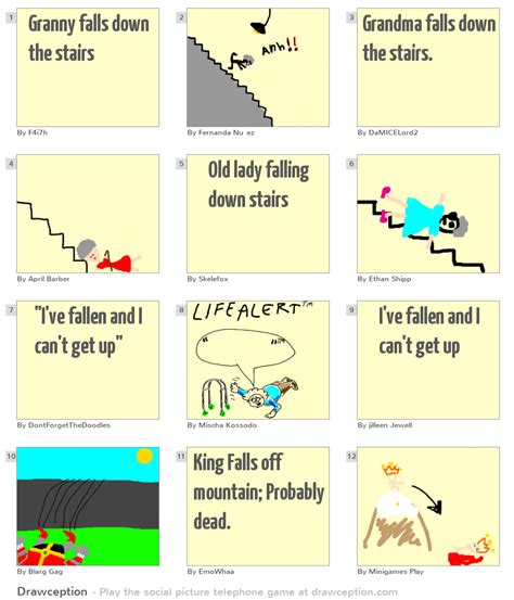 Granny Falls Down The Stairs Drawception