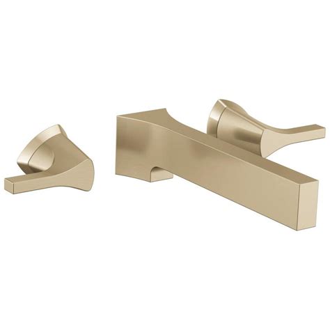 The color is reminiscent of both brass and gold, but ultimately is uniquely it's own! Delta Zura Champagne Bronze 2-handle Wall-mount WaterSense ...
