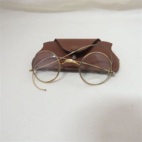 Antique Gold Filled Windsor Bifocal Spectacles Glasses Leather Etsy