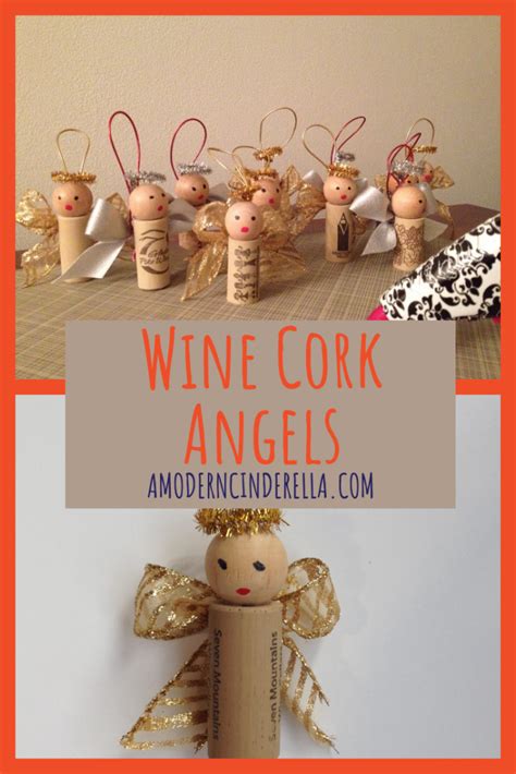 Wine Cork Angel Ornaments Welcome