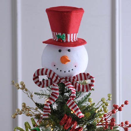 snowman tree topper kirklands snowman christmas tree topper tree toppers christmas tree