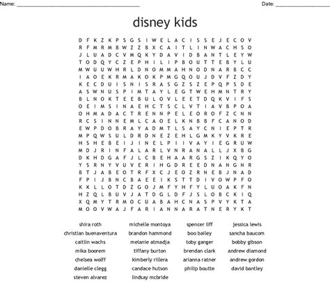 Disney Word Search Best Coloring Pages For Kids Word Puzzles For
