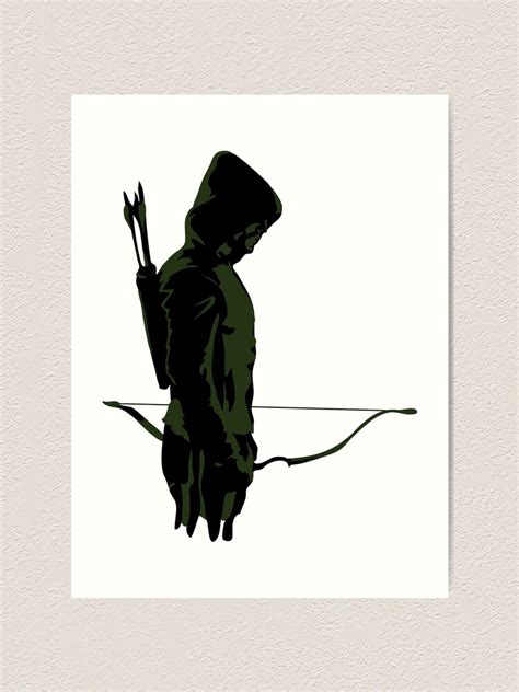 Green Archer With Arrow Art Print By Jessannjo Redbubble