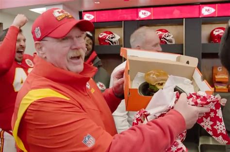 Chiefs Coach Andy Reid Ted Cheeseburger Following Win Over Seahawks