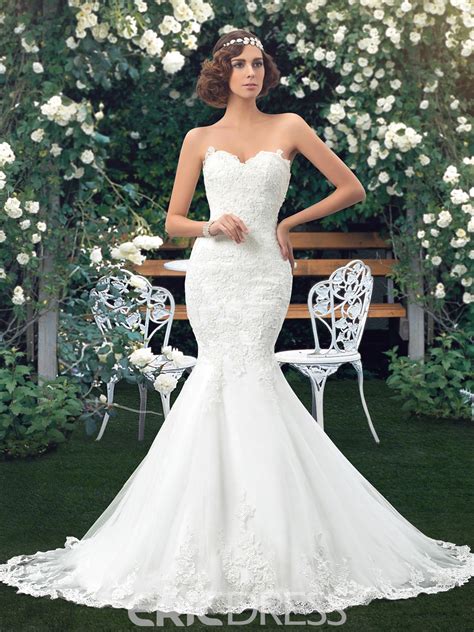 Ericdress Mermaid Lace Wedding Dress Including The Belt