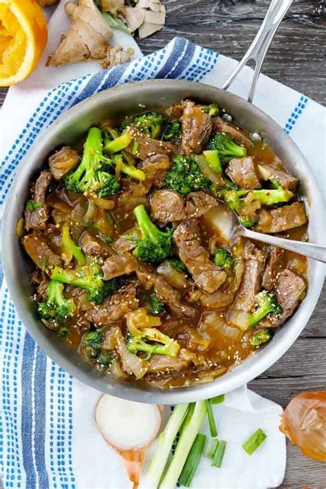 Easy Beef And Broccoli With Ginger And Orange Bowl Of Delicious