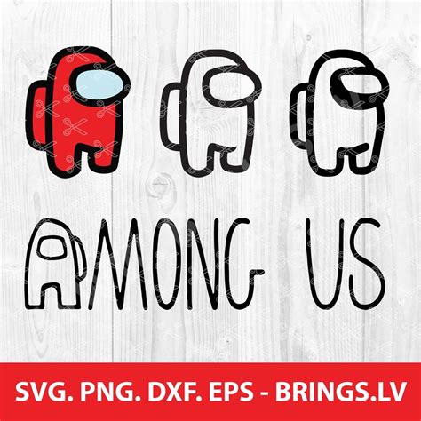 Among Us Red Svg Instant Download Video Game Silhouette Svg Etsy