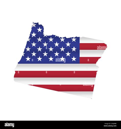 Oregon Us State Flag Map Vector Isolated Stock Vector Image And Art Alamy