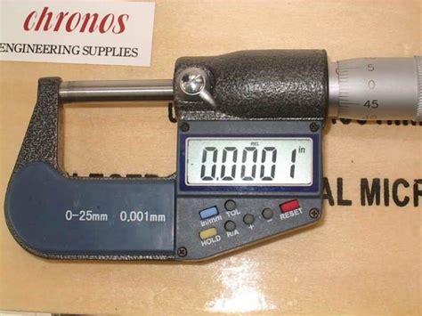 Electronic Digital Micrometer Chronos Engineering Supplies