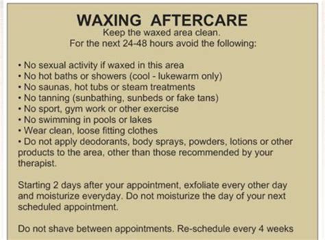 Waxing Aftercare After Wax Care Waxing Aftercare Waxing Tips