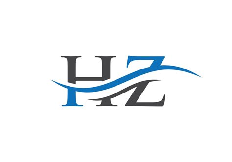 Premium Letter Hz Logo Design With Water Wave Concept Hz Letter Logo