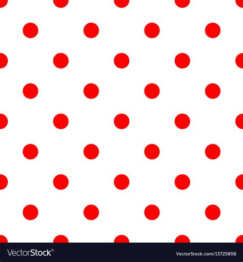 Seamless Polka Dot Pattern Red Dots On White Vector Image