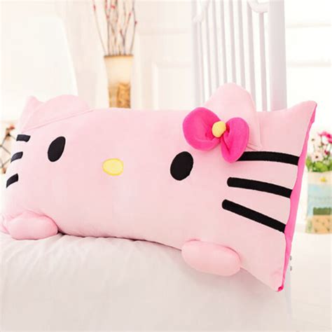 Sanrio Hello Kitty Pink Plush Cushion Pillow Square Trinket Cat Ebay