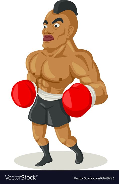 Boxer Cartoon Royalty Free Vector Image Vectorstock