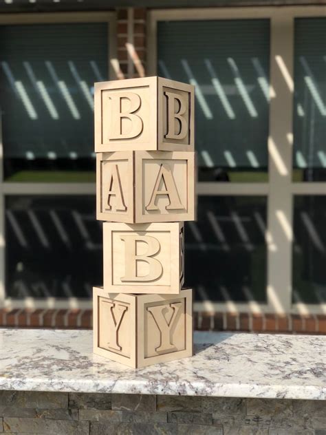 6 Inch Baby Block Letters 1 Block Large Wooden Alphabet Etsy
