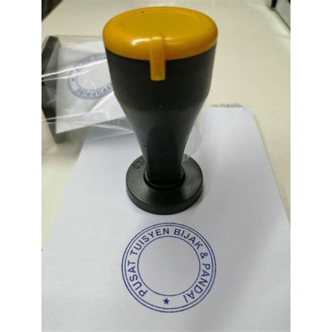 rubber stamp round cop bulat cop company with out ink shopee malaysia
