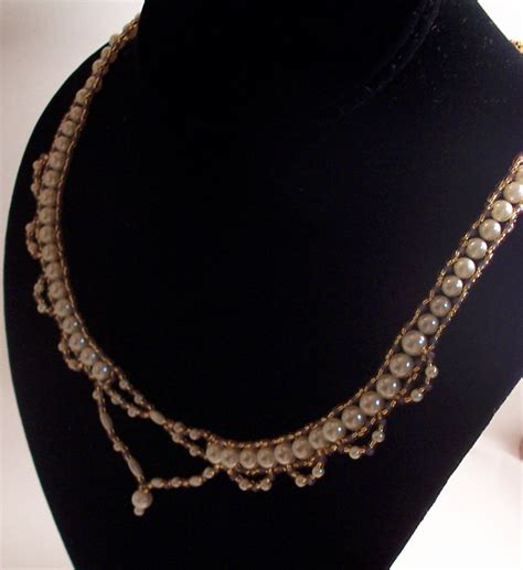 Pearl Necklace Pattern Beading Tutorial In Pdf Etsy
