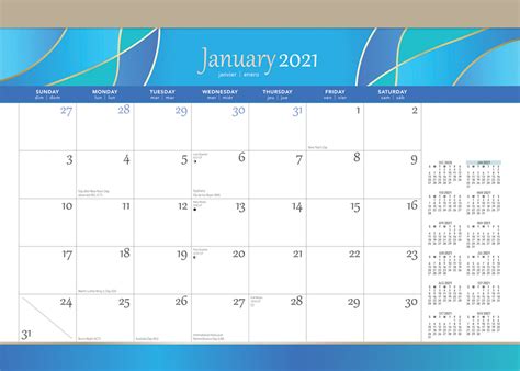 Seaside Currents 2021 Desk Pad Calendar By Plato Plato Calendars