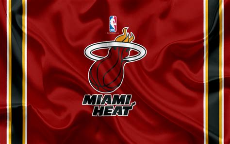 Download Wallpapers Miami Heat Basketball Club Nba Emblem Logo Usa