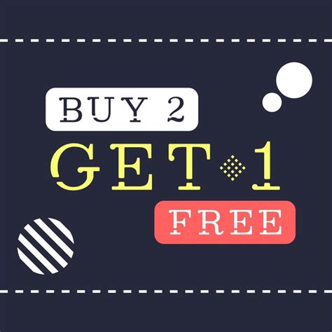Buy Two Get One Free Black Promotion Poster 5870277 Vector Art At Vecteezy