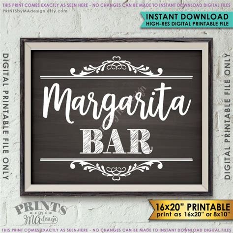 Margarita Bar Sign Shower Wedding Reception Celebration Etsy