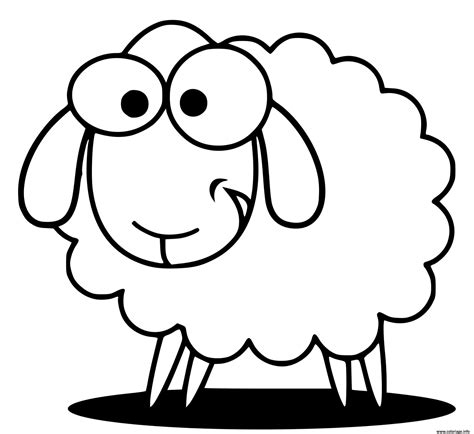 Coloriage Mouton Rigolo Avec Le Sourire Dessin Mouton à Imprimer