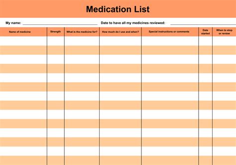 Free Printable Medication Log Printable World Holiday