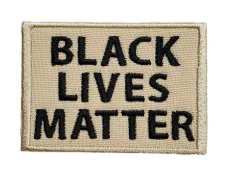 Black Lives Matter Embroidered Sewiron On Patch Hook And Loop Blm