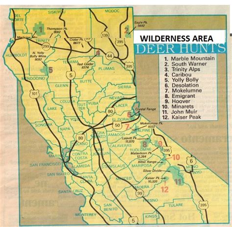 2017 High Sierra Deer Hunting Maps And California Hunting