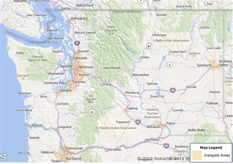 Usda Home Loans Washington Map Detailed Map