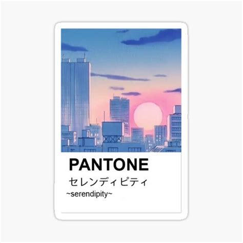 Pantone Aesthetic Anime City Paint Sticker By Dev M En Pegatinas