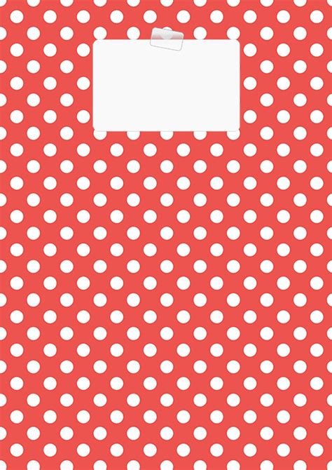 Red Polka Dot Binder Cover Template Free Printable Papercraft Templates