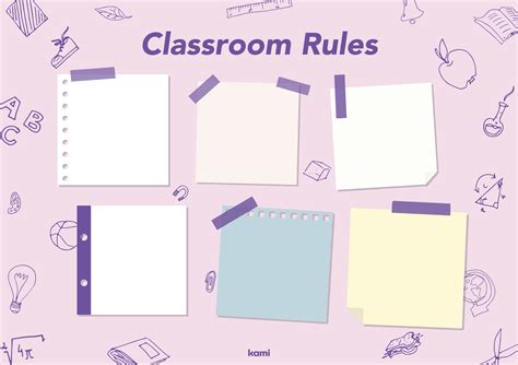 Classroom Rules Purple For Teachers Perfect For Grades 1st 2nd