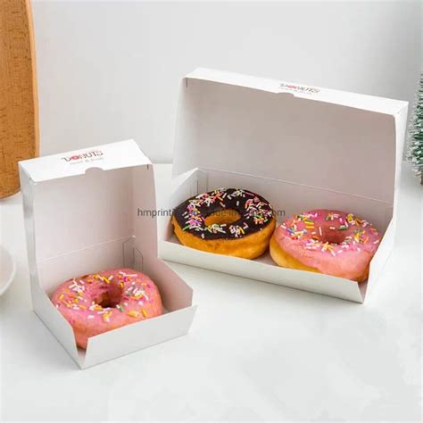 Custom Wholesale Logo Printed Paper Donut Packaging Box For Bakery